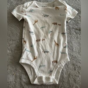 Carter's White Safari Adventure Bodysuit